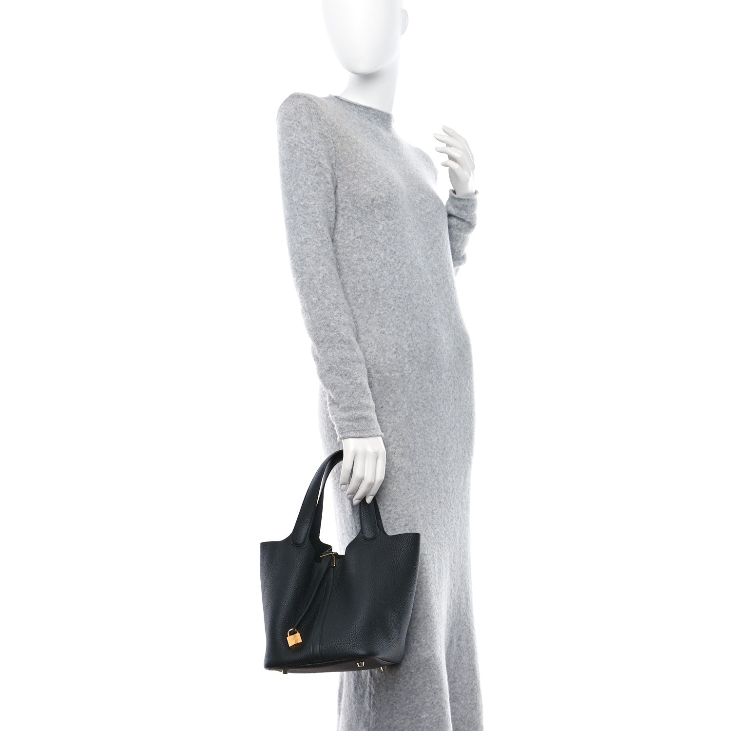 Hermes Taurillon Clemence Picotin Lock 22 MM Black 2 of 10