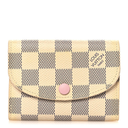 Louis Vuitton Damier Azur Rosalie Coin Purse Rose Ballerine 1 of 7