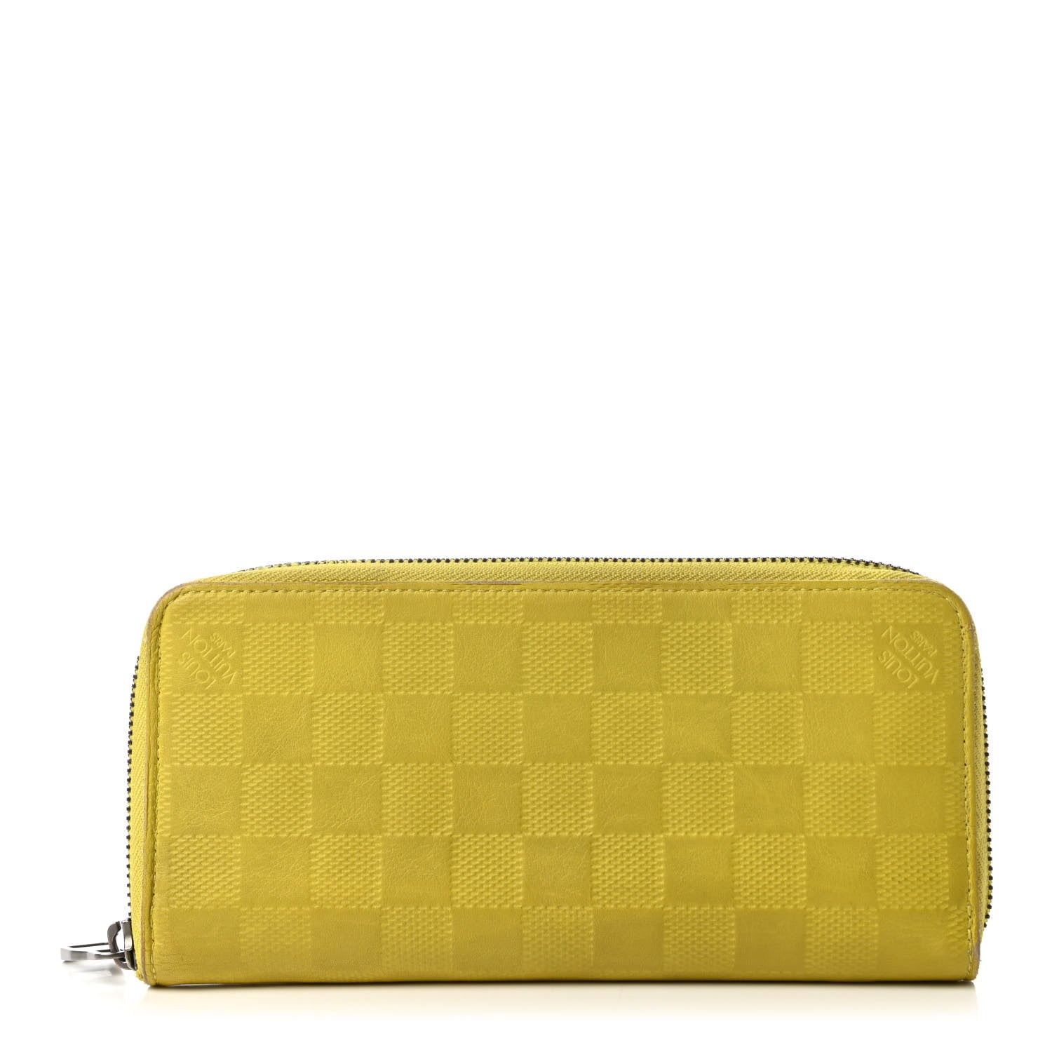 Louis Vuitton Damier Infini Zippy Vertical Wallet Vert Acide 1 of 9