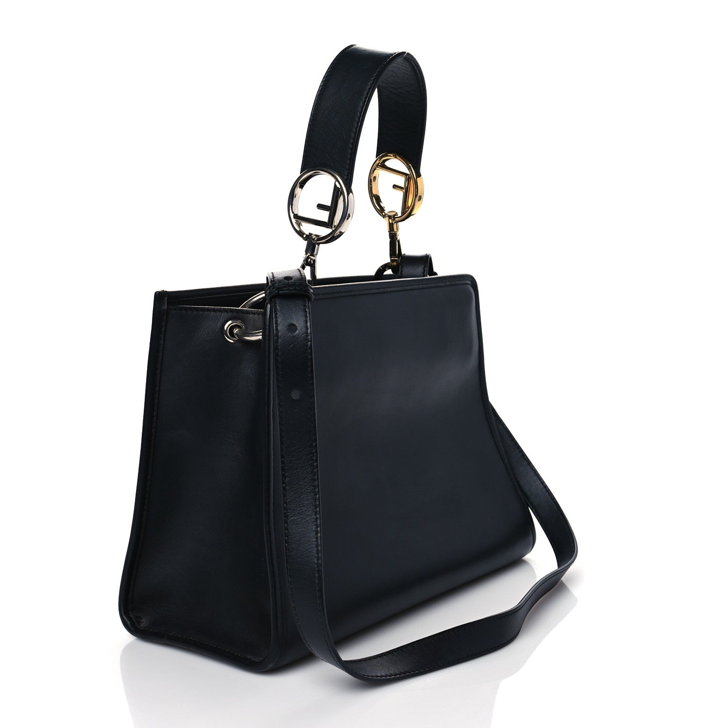 Fendi Vitello Century Opaco F is Fendi Small Runaway Satchel Black 2 of 9