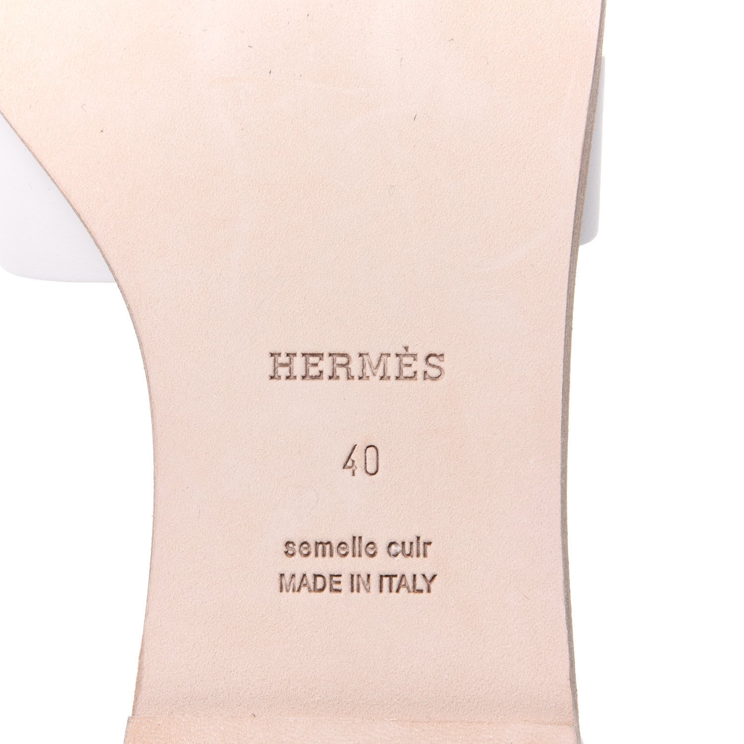 Hermes Calfskin Santorini Sandals 40 White 8 of 11