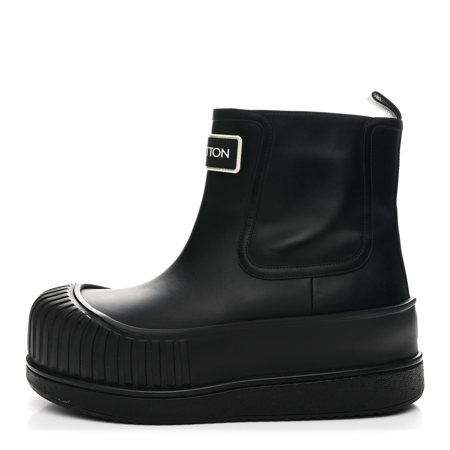 Calfskin Polar Flat Ankle Boots 41 Black
