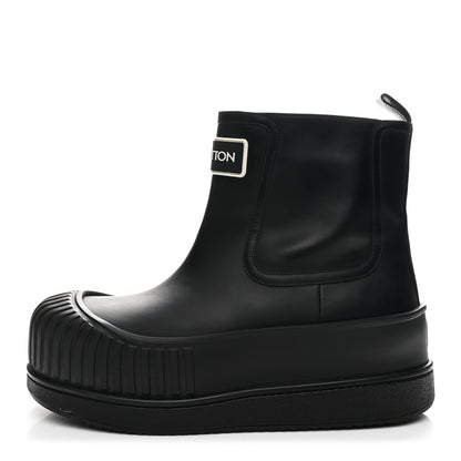 Louis Vuitton Calfskin Polar Flat Ankle Boots 41 Black 1 of 10