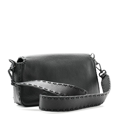 Fendi Cuoio Romano Selleria Baguette Black 3 of 11