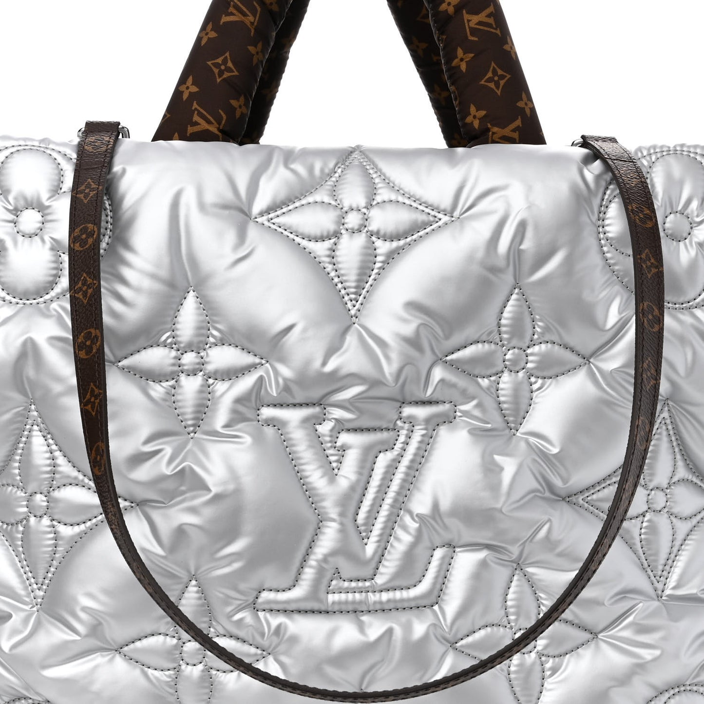 Econyl Monogram Pillow Giant Onthego GM Silver