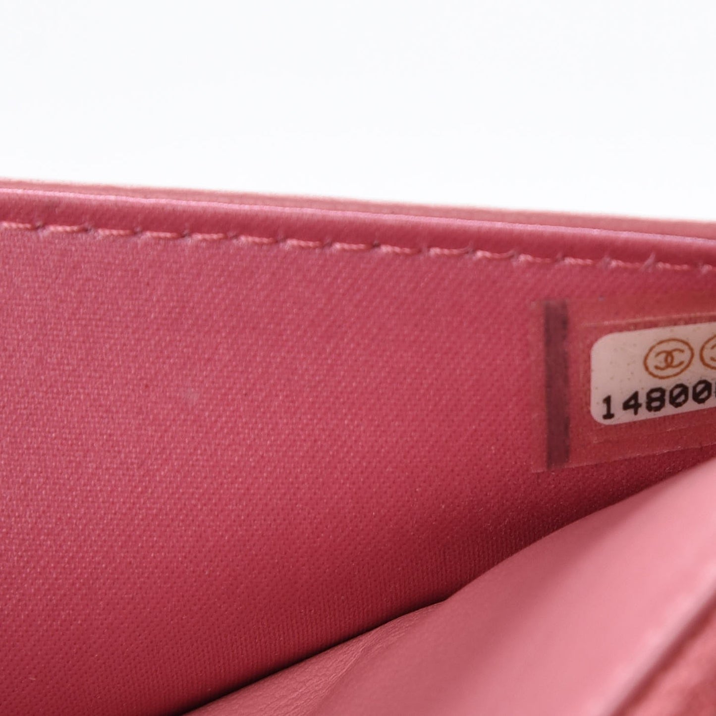 Lambskin Camellia Embossed Wallet On Chain WOC Pink
