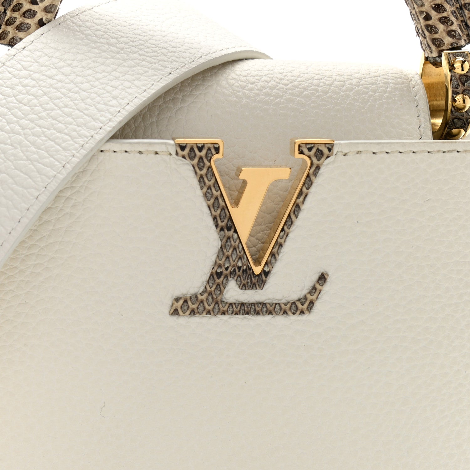 Louis Vuitton Taurillon Ayers Capucines Mini White Snow White 7 of 10