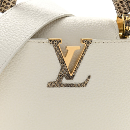 Louis Vuitton Taurillon Ayers Capucines Mini White Snow White 7 of 10
