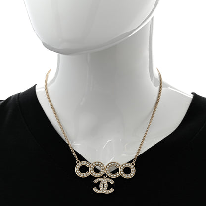 Chanel Pearl Coco Necklace Gold 2 of 6