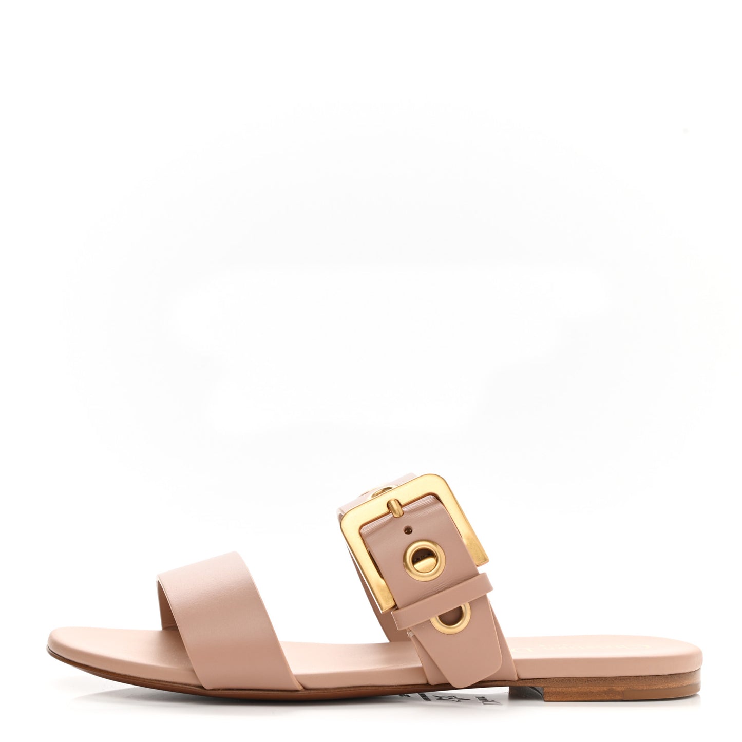 Calfskin D-Dior Slide Sandals 36 Rose De Vents