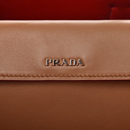 Prada City Calfskin Large Double Bag Caramel Fuoco 6 of 14