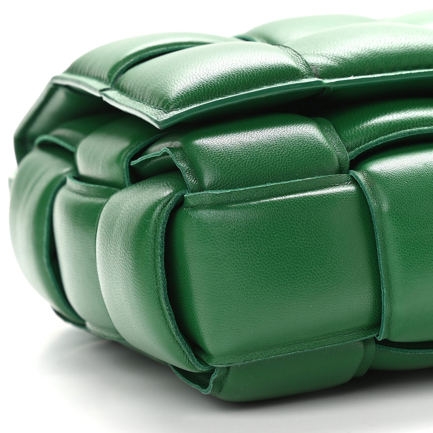 Nappa Maxi Intreccio Padded Cassette Crossbody Bag Racing Green