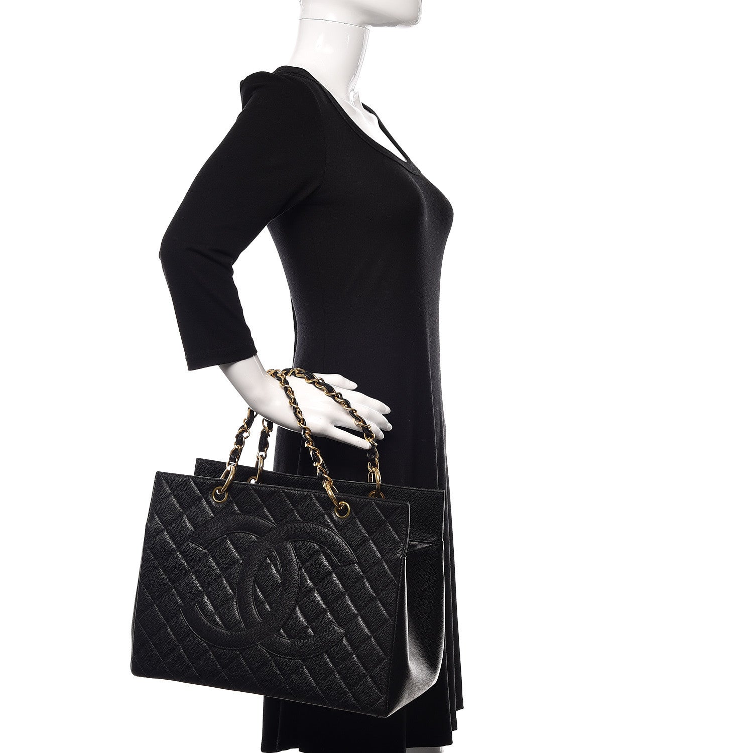 Chanel Caviar Quilted Timeless CC Tote Black 2 of 11