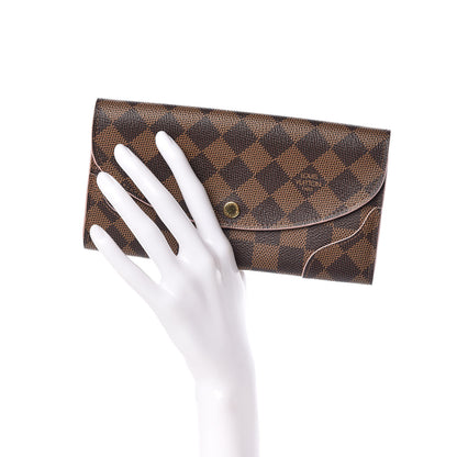 Louis Vuitton Damier Ebene Caissa Wallet Rose Ballerine 2 of 9