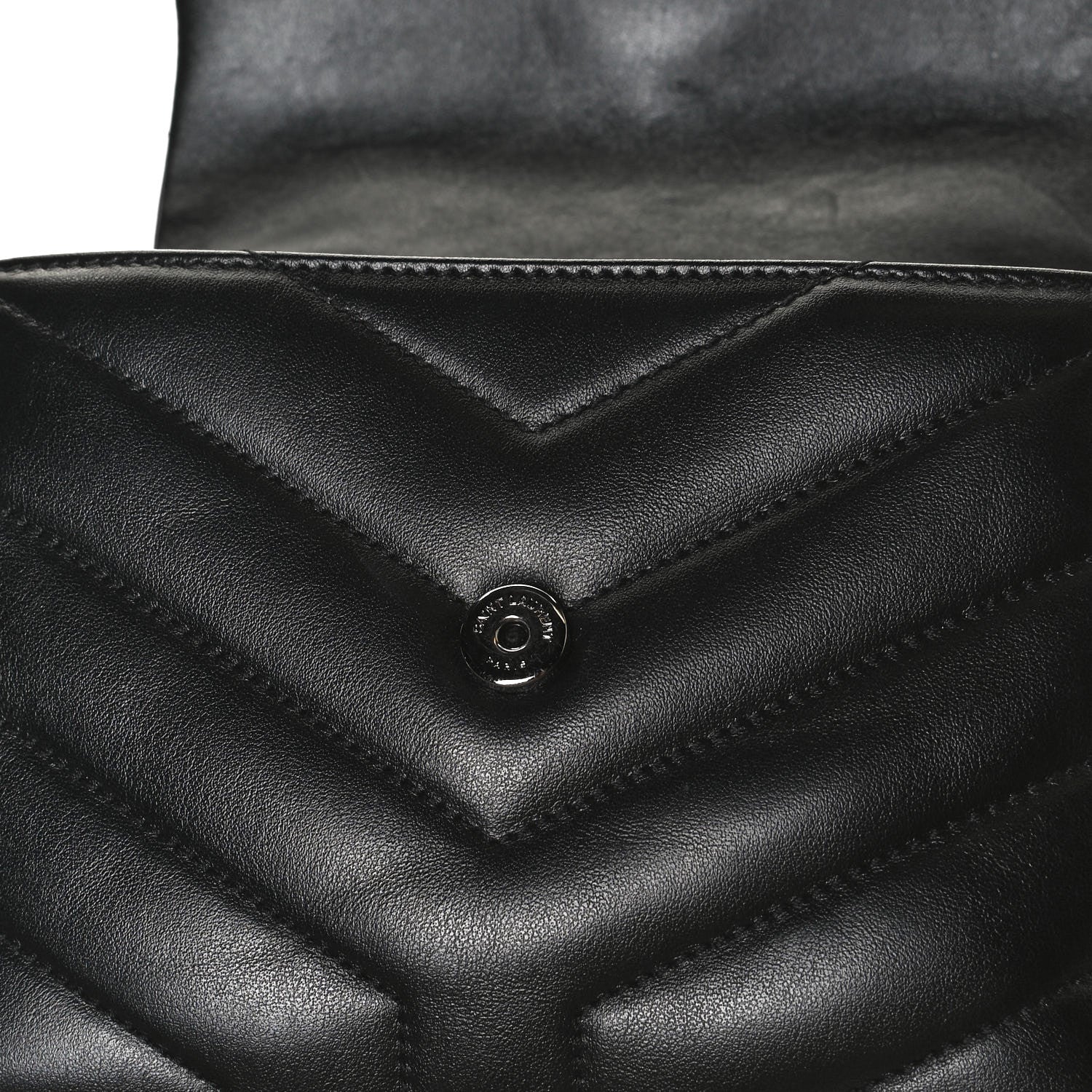 Saint Laurent Calfskin Y Quilted Monogram Toy Loulou Crossbody Bag Black 12 of 12