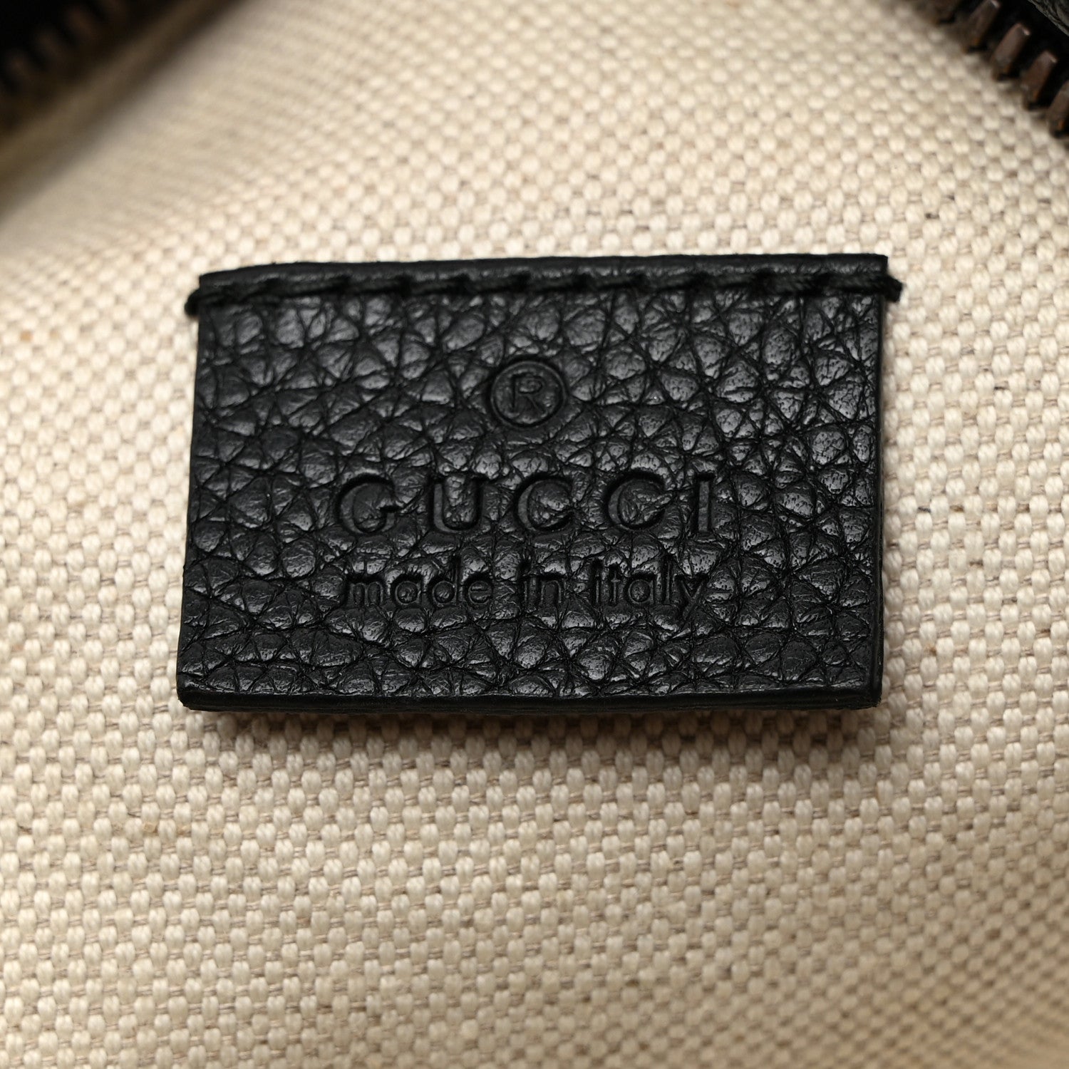 Gucci Grained Calfskin Logo Belt Bag Black 6 of 10