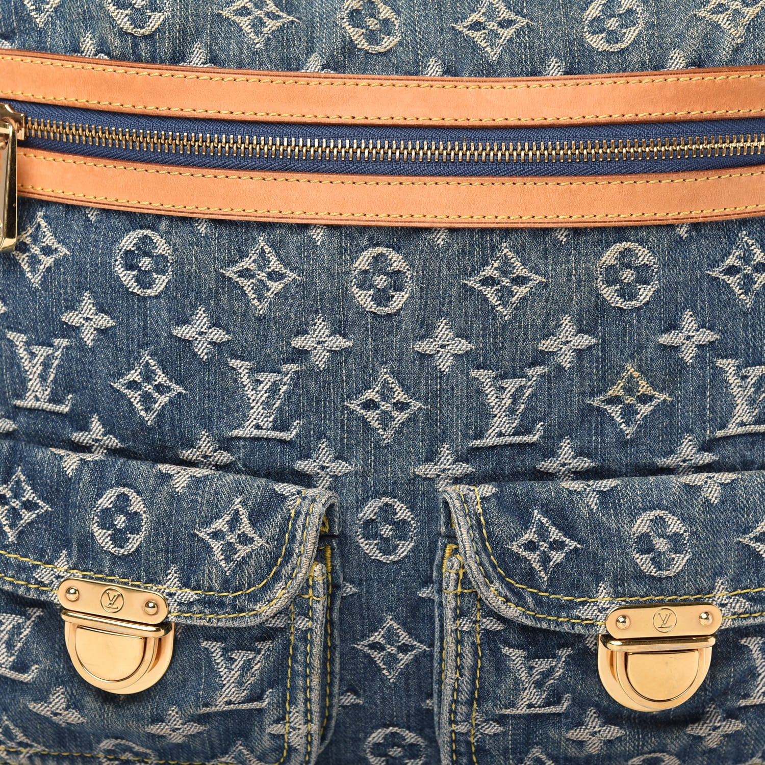 Louis Vuitton Denim Baggy GM Blue 9 of 9
