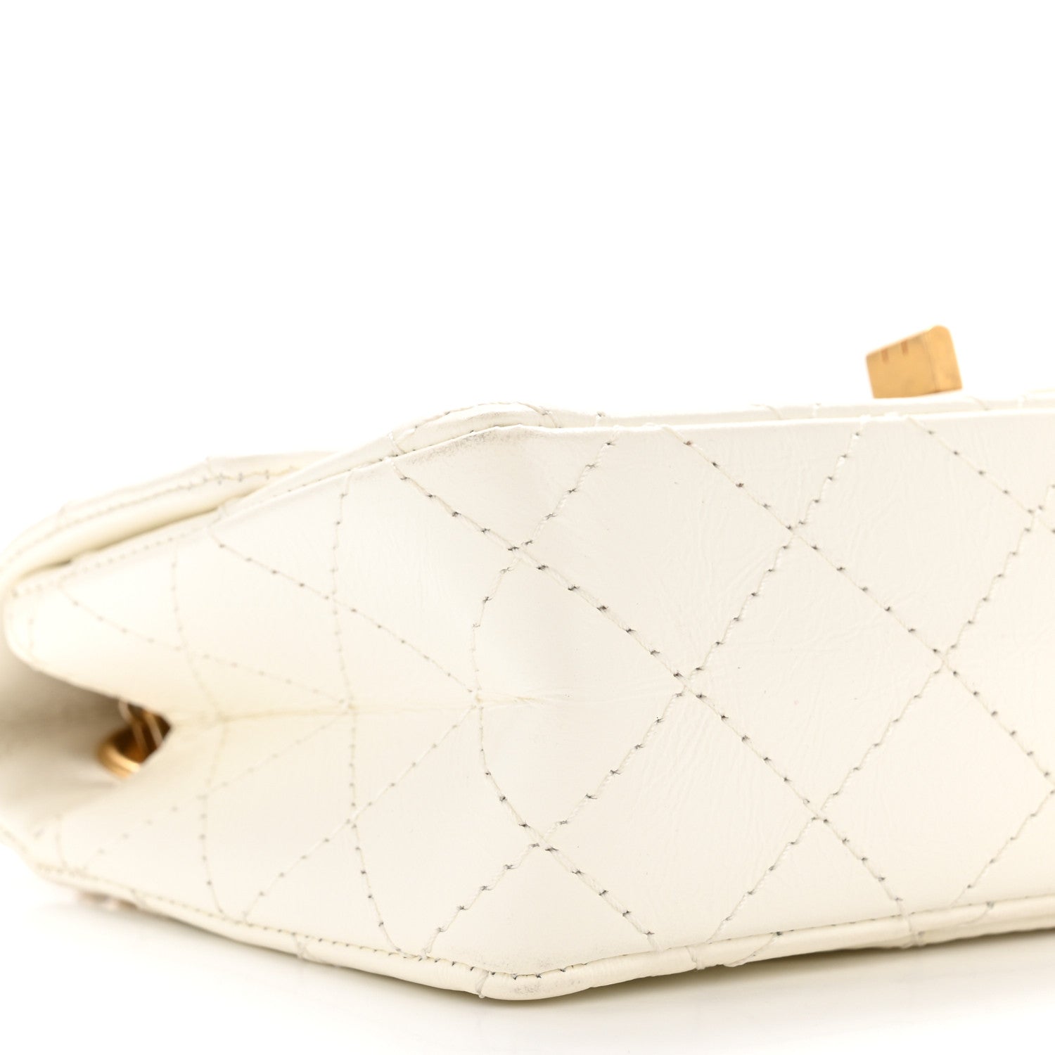 Chanel Aged Calfskin Quilted 2.55 Reissue Mini Flap White 9 of 14
