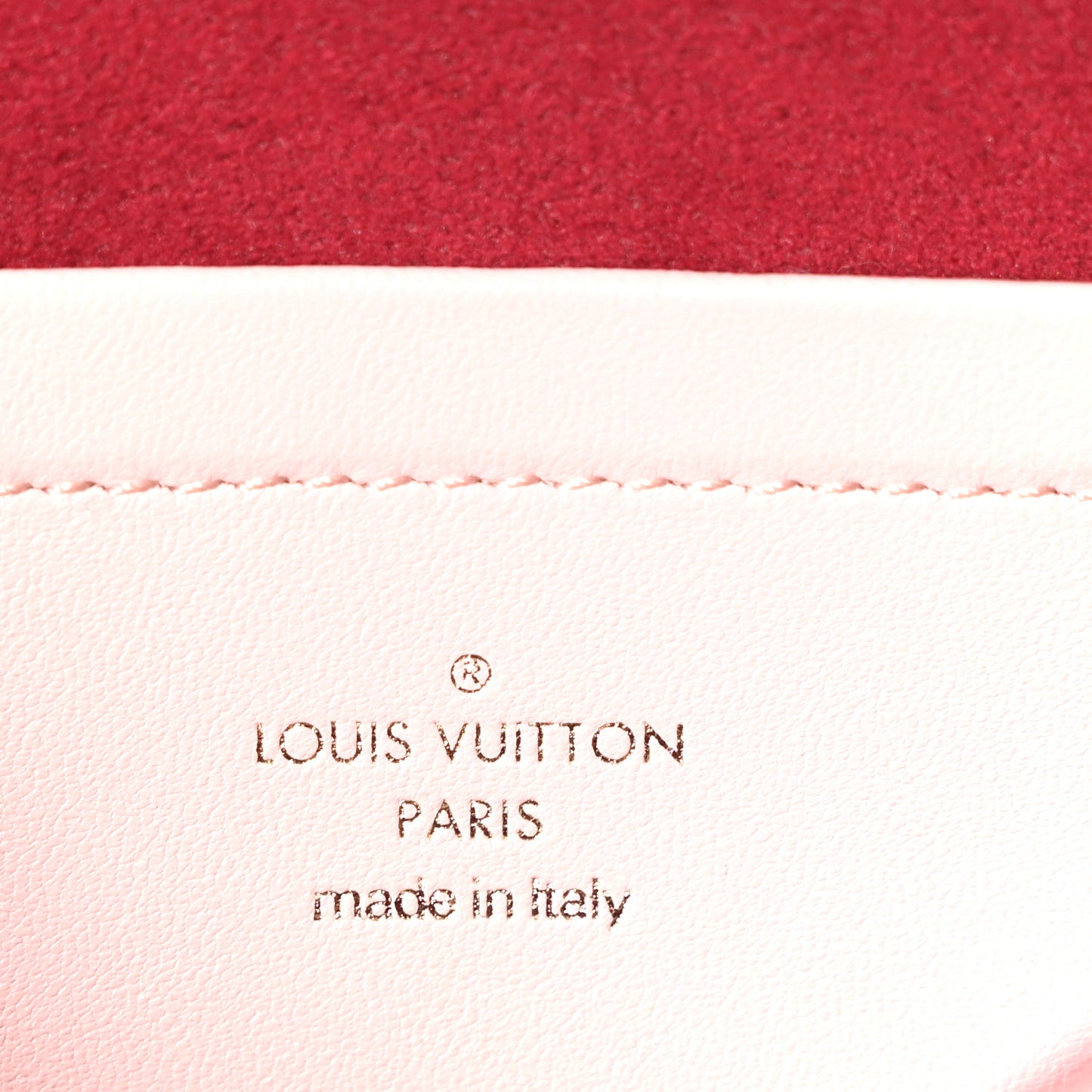 Lambskin Embossed Monogram Pochette Coussin Rose