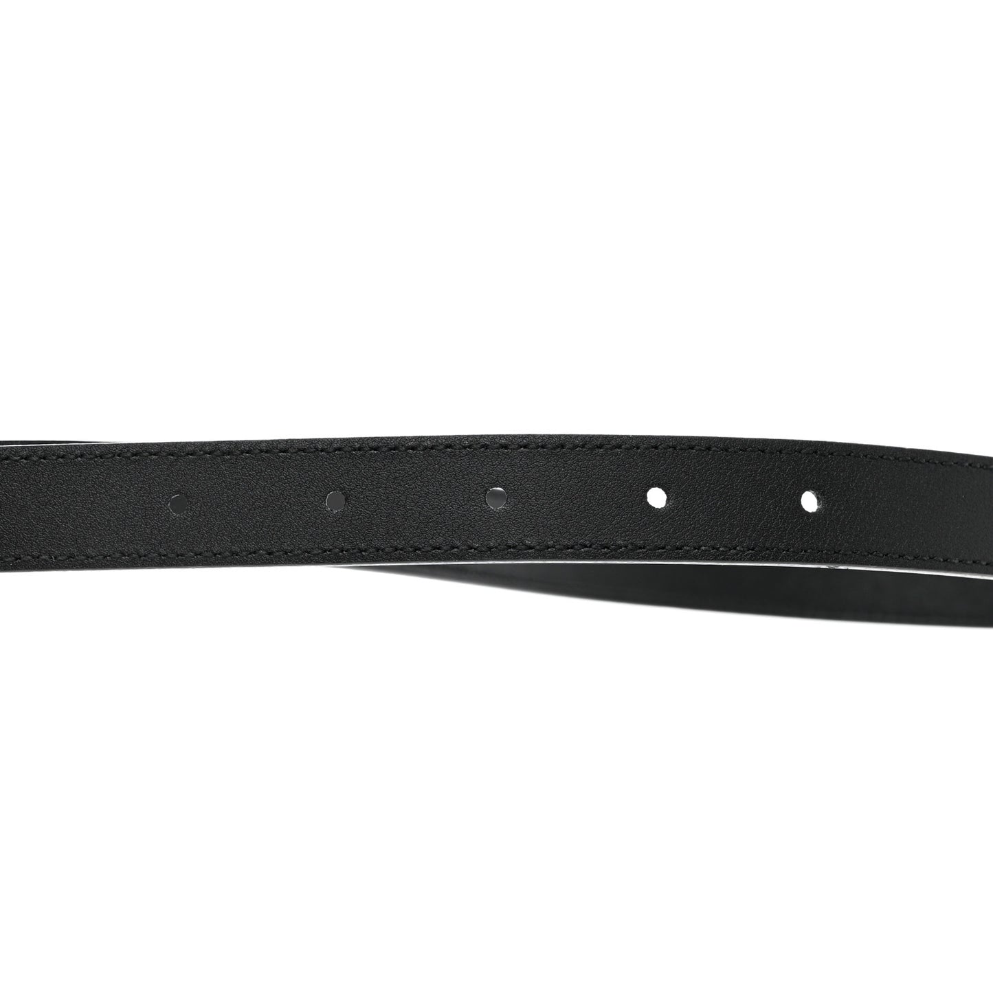 Calfskin Pearl Double G 20mm Belt 95 38 Black Cream