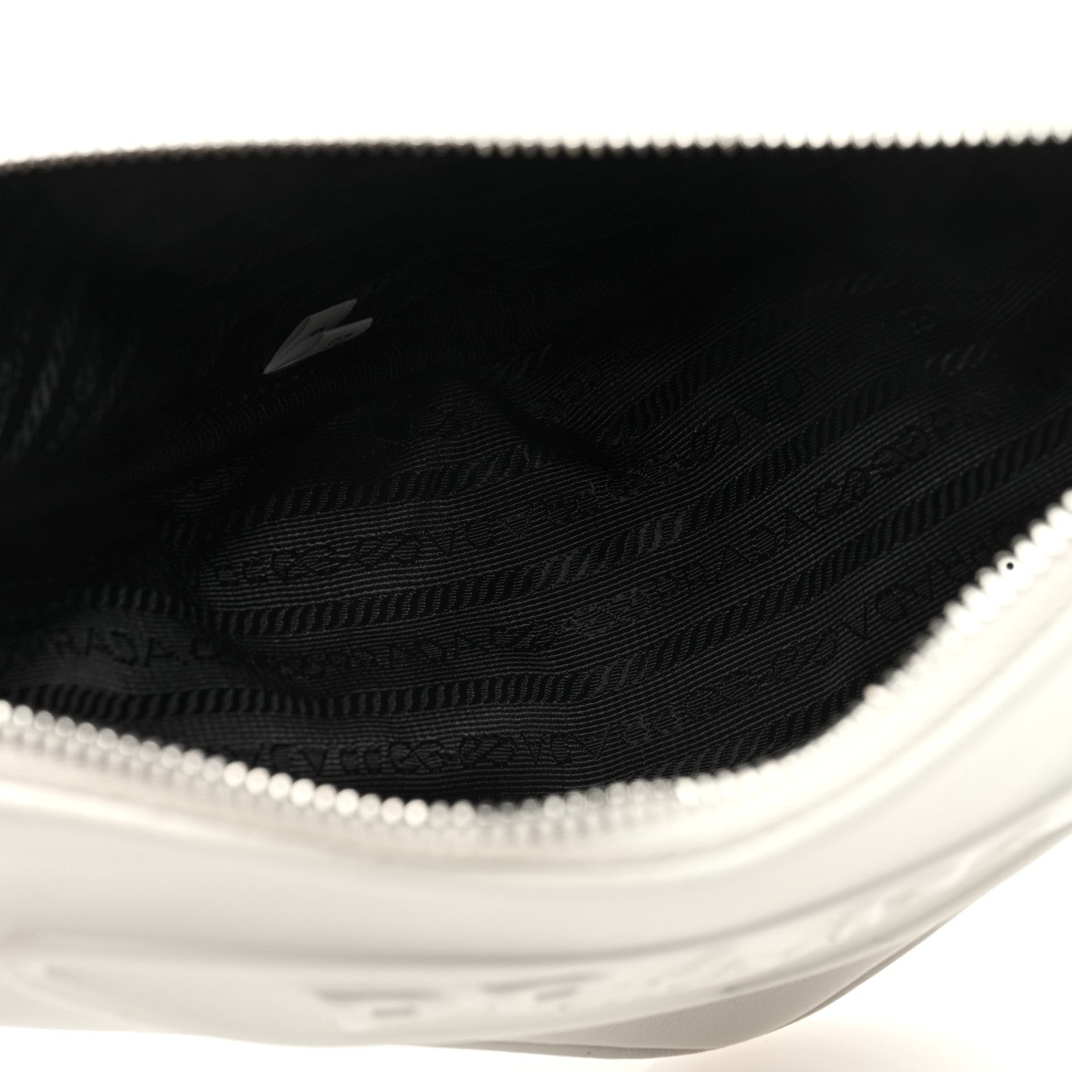 Prada Grace Lux Triangle Shoulder Bag White 5 of 8