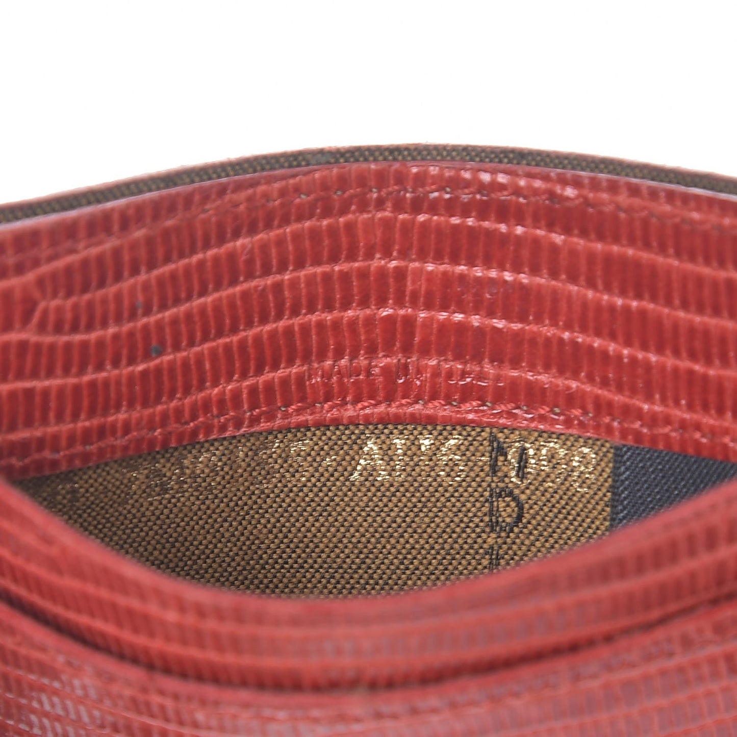 Lizard Card Holder Red