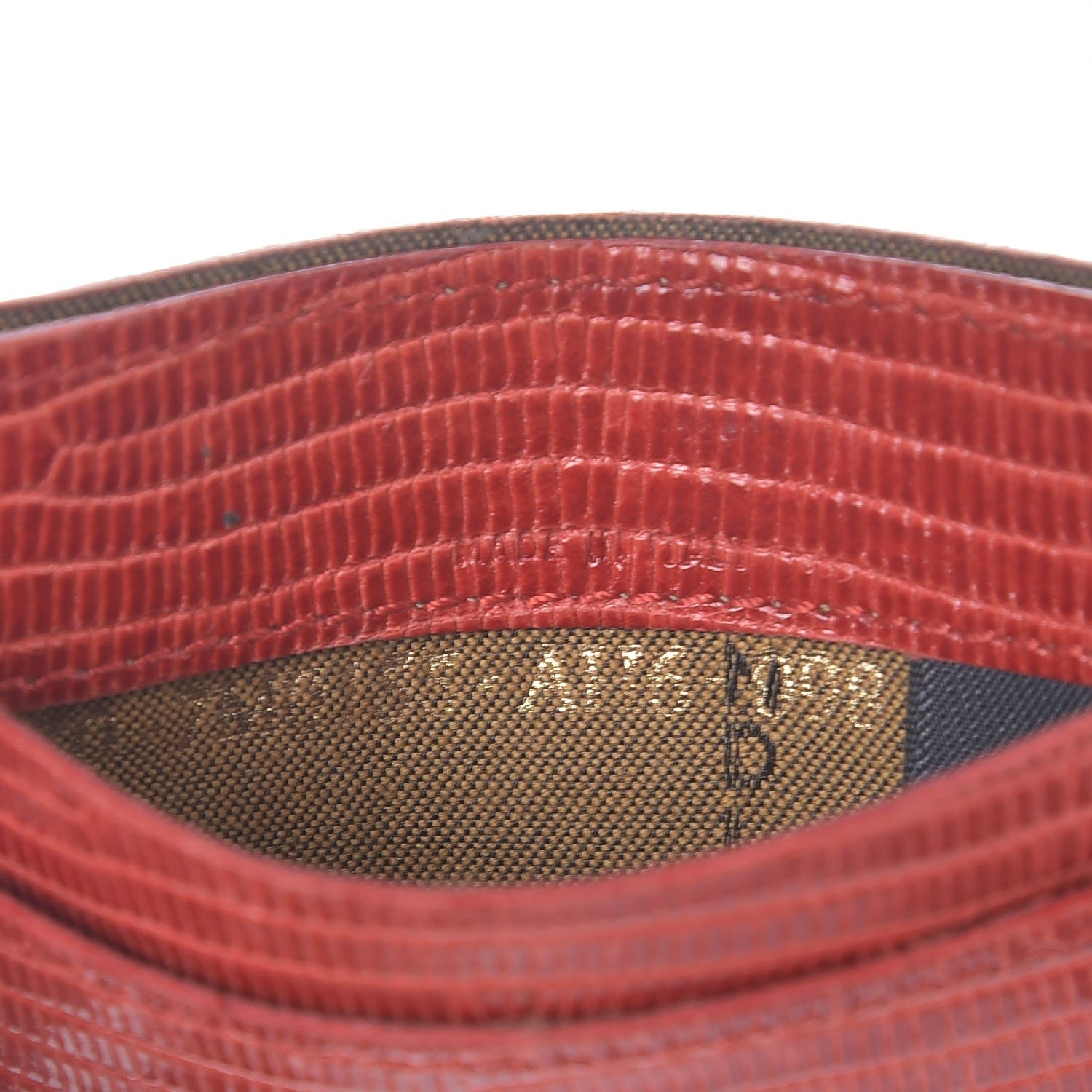 Fendi Lizard Card Holder Red 7 of 9
