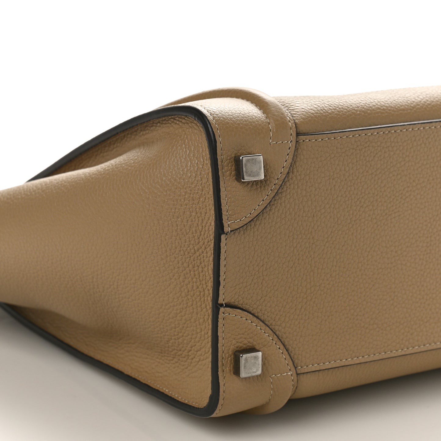 Drummed Calfskin Micro Luggage Dune