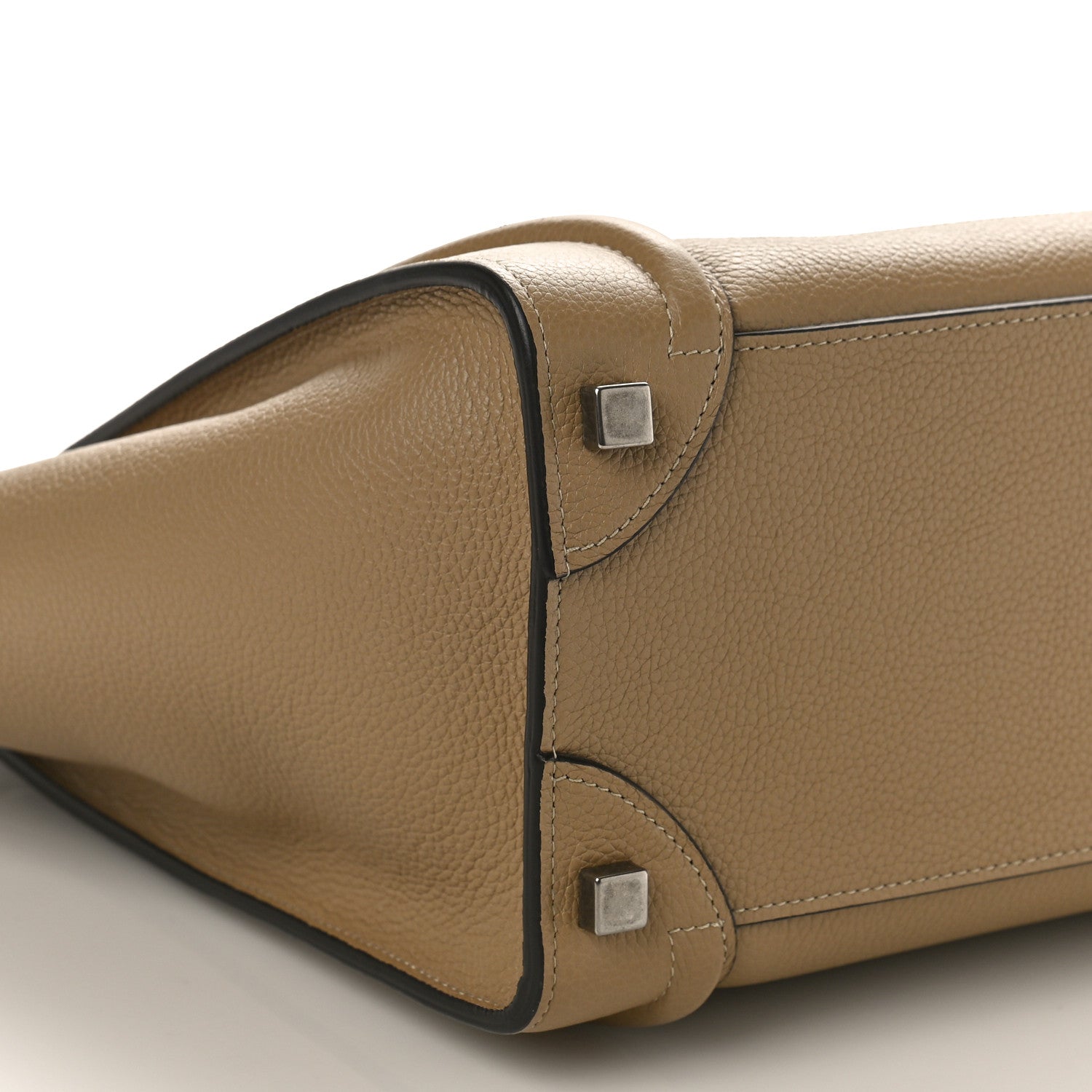 Celine Drummed Calfskin Micro Luggage Dune 6 of 7