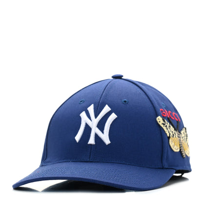 Gucci X MLB Cotton NY Yankees Baseball Hat 57-61 Blue 1 of 10