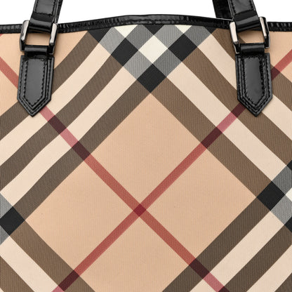 Burberry Nova Check Large Nickie Tote Black 10 of 14