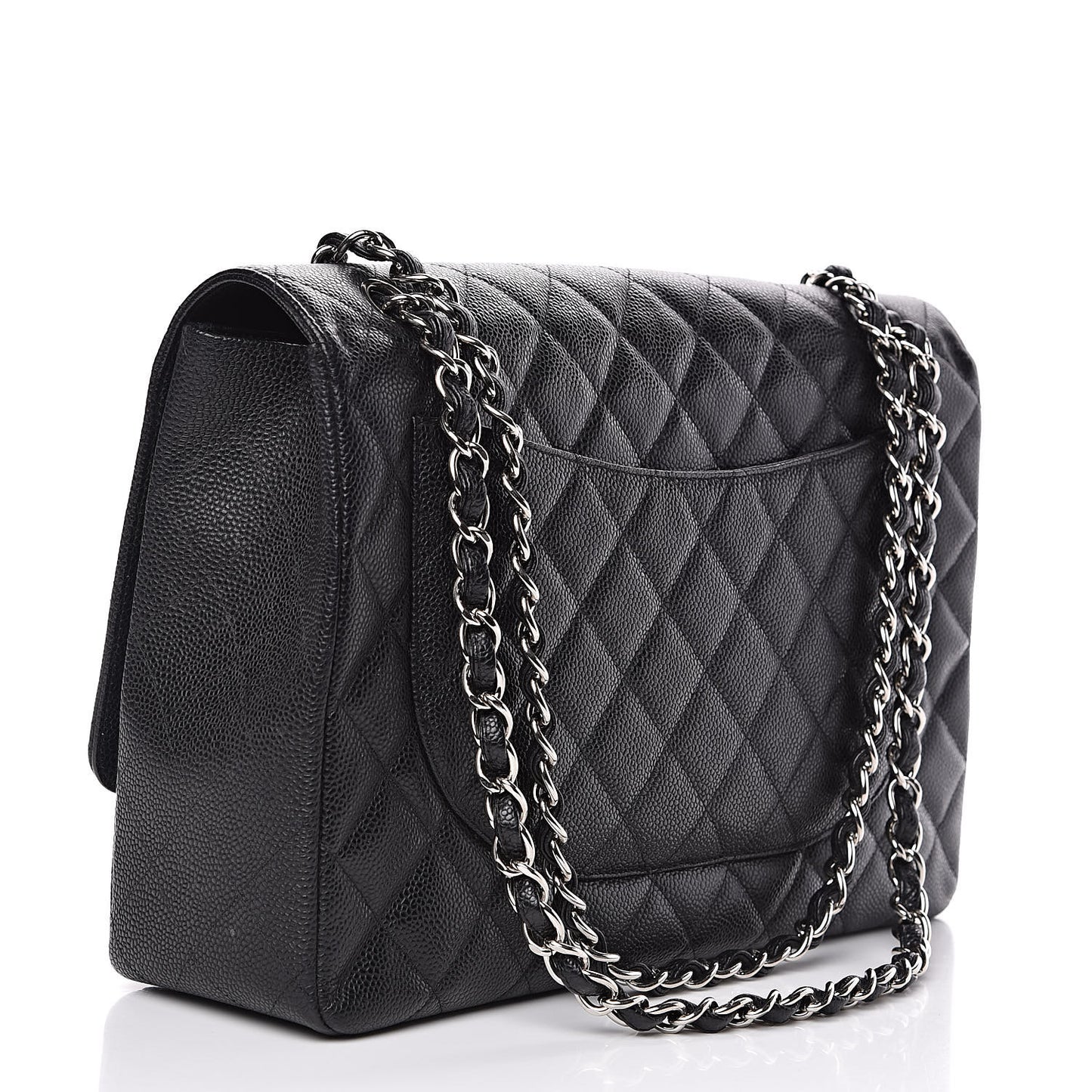 Caviar Quilted Maxi Single Flap Black
