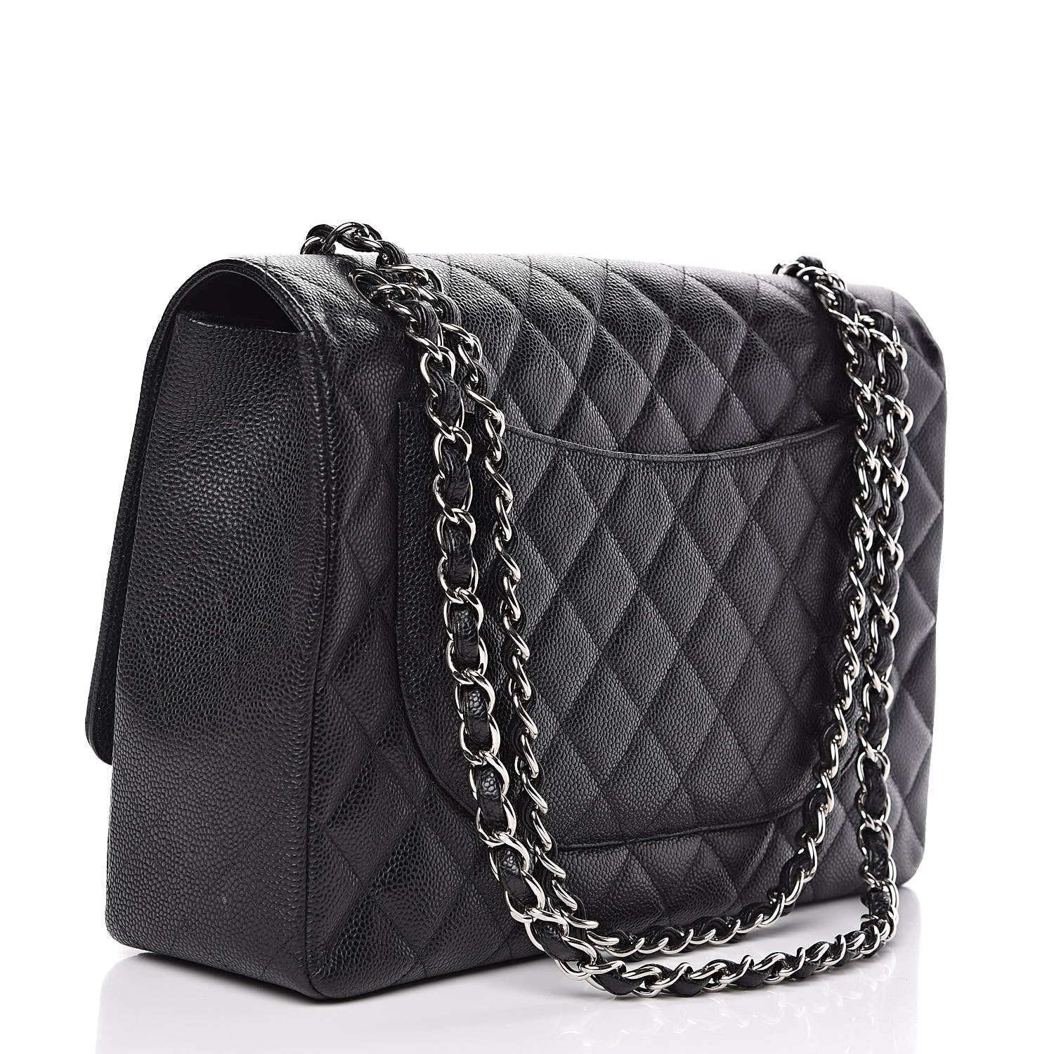 Chanel Caviar Quilted Maxi Single Flap Black 3 of 13