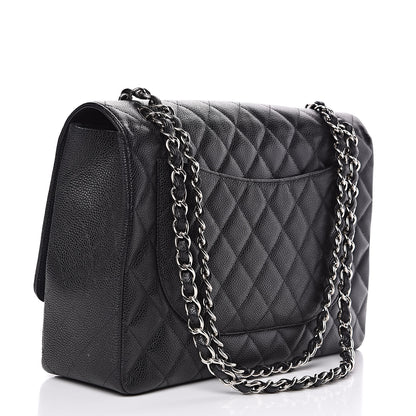Chanel Caviar Quilted Maxi Single Flap Black 3 of 13