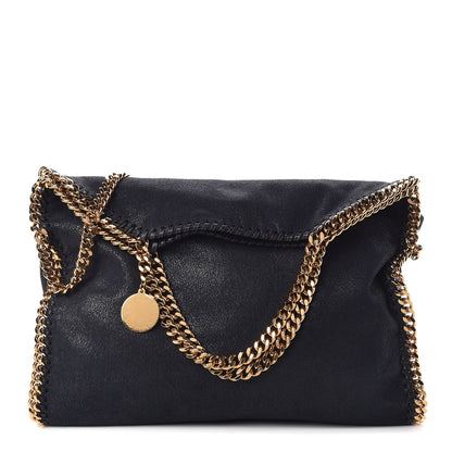 Stella McCartney Shaggy Deer Falabella Fold Over Tote Navy 1 of 9