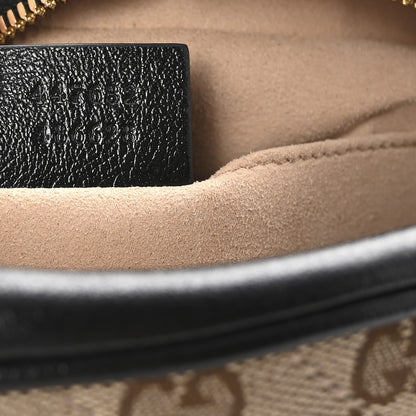 Gucci Monogram Matelasse Diagonal Small GG Marmont Chain Shoulder Bag Beige Black 7 of 10