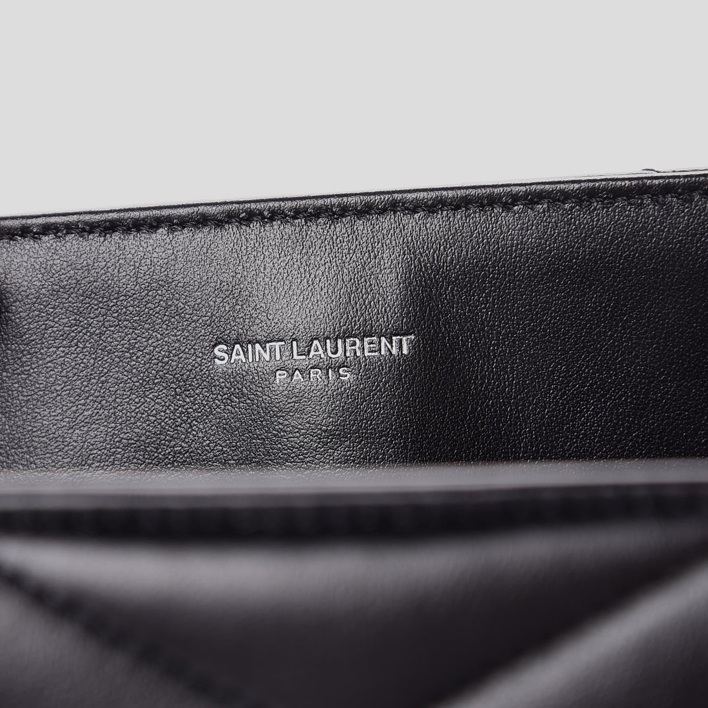 Calfskin Y Quilted Monogram Large Loulou Shopper Black