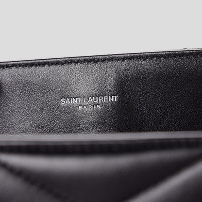 Saint Laurent Calfskin Y Quilted Monogram Large Loulou Shopper Black 8 of 8