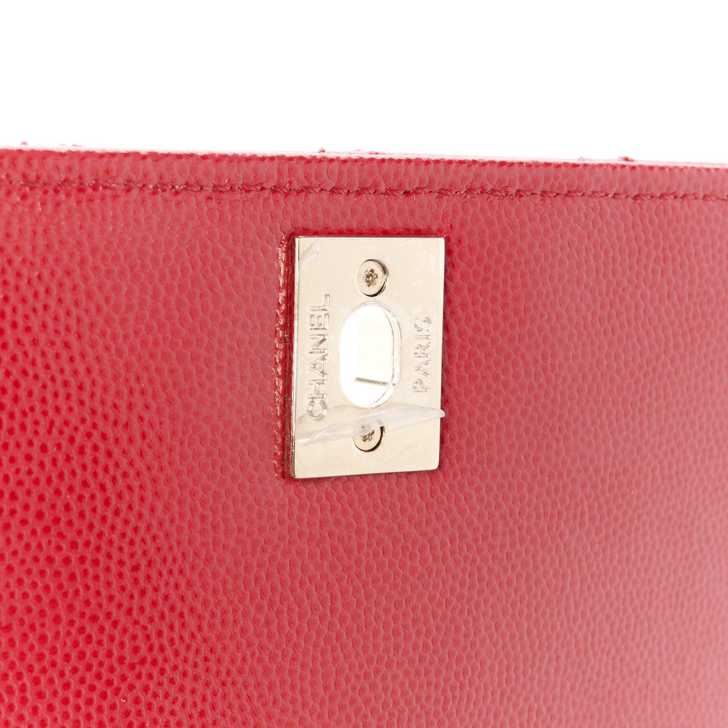 Chanel Caviar Quilted Mini Coco Handle Flap Red 6 of 11