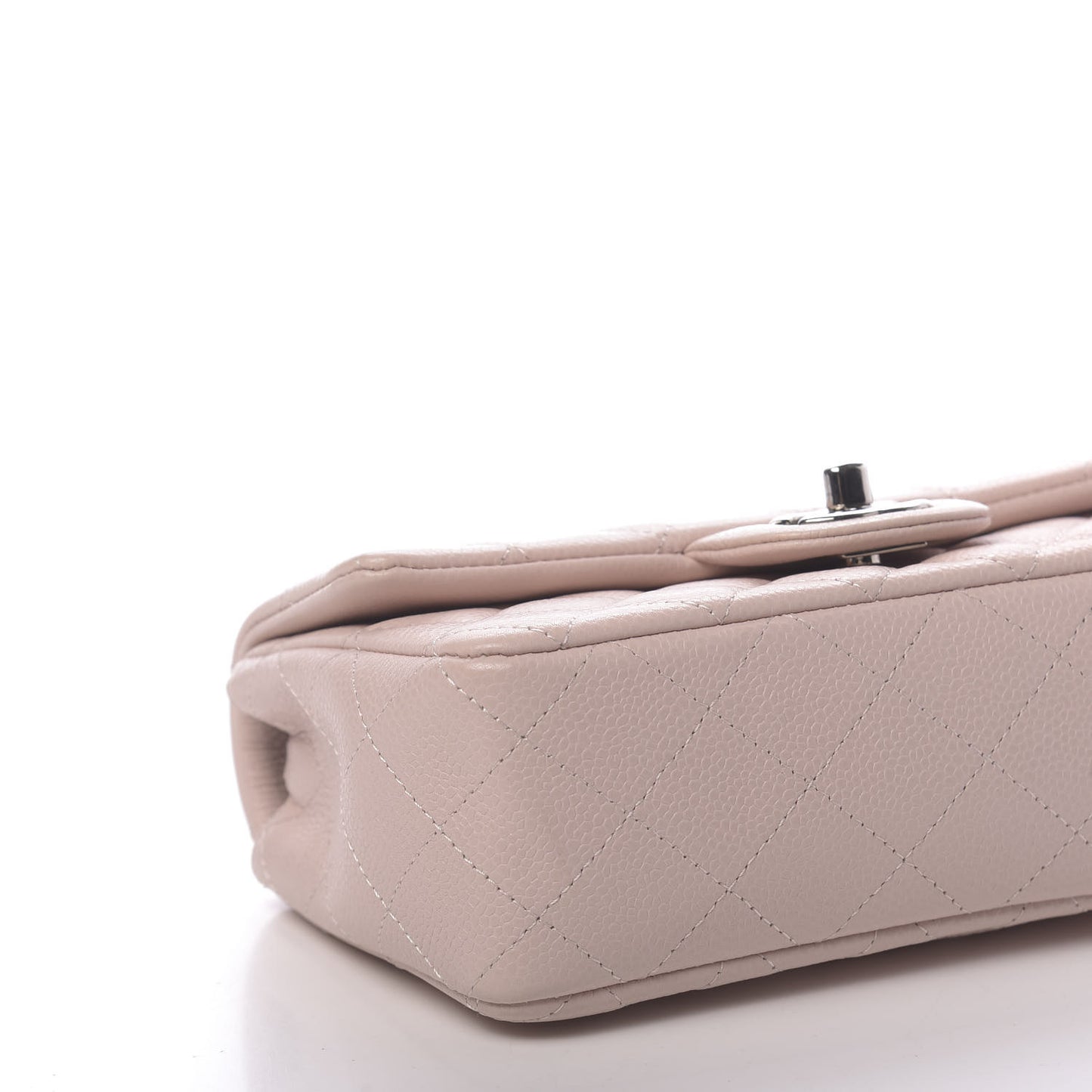 Caviar Quilted Mini Rectangular Flap Light Pink