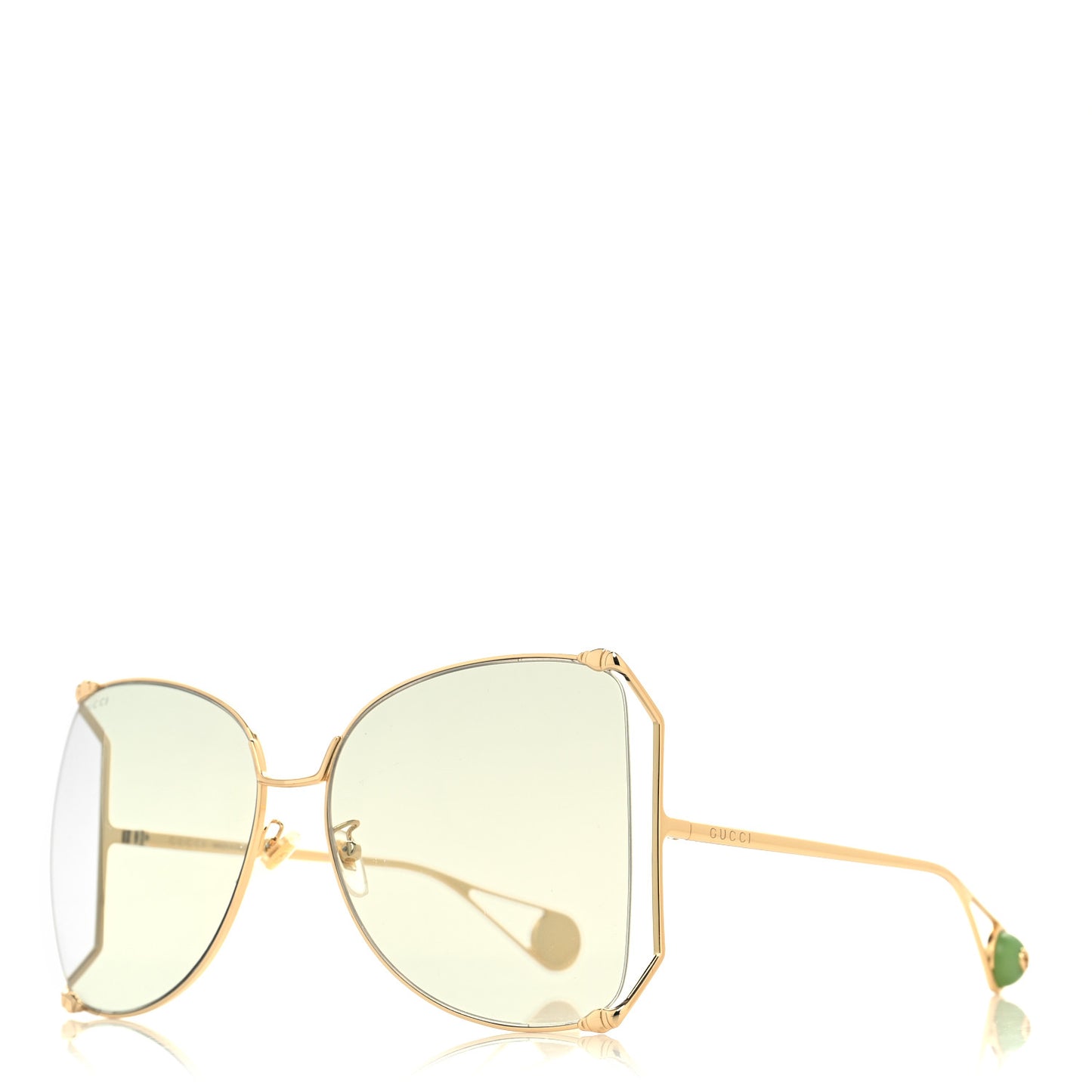 Oversized Round Sunglasses GG0252S Gold