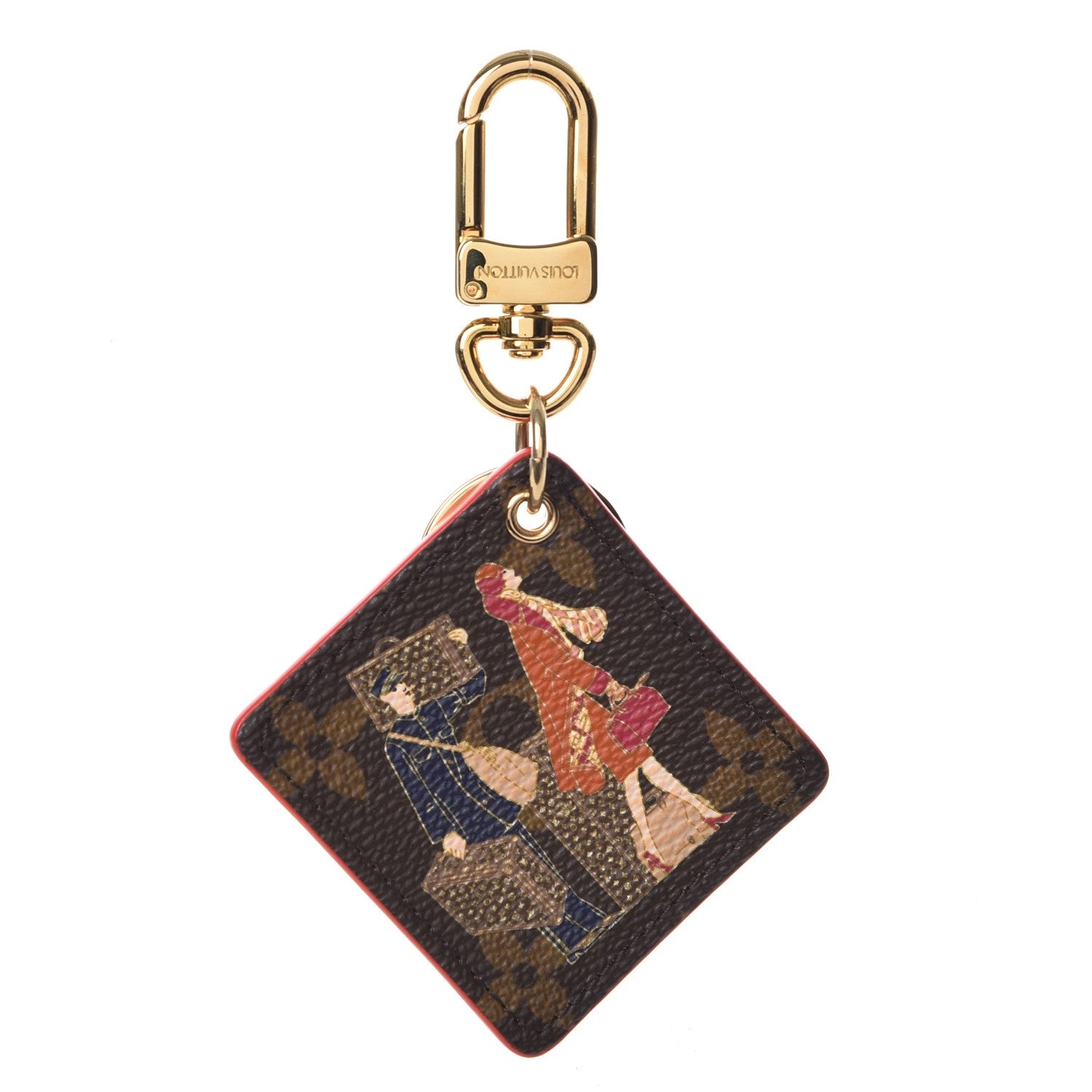 Louis Vuitton Monogram Illustre Groom Bag Charm Key Ring 1 of 7