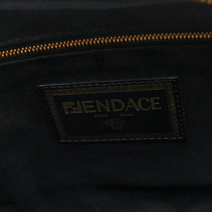 Fendi X VERSACE Nylon Cuoio Romano Fendace FF Baroque Belt Bag Black Gold 6 of 9