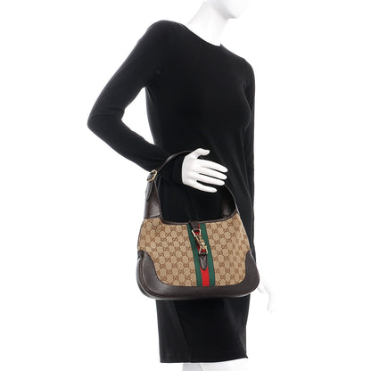 Gucci Monogram Web Jackie O Hobo Dark Brown 2 of 9