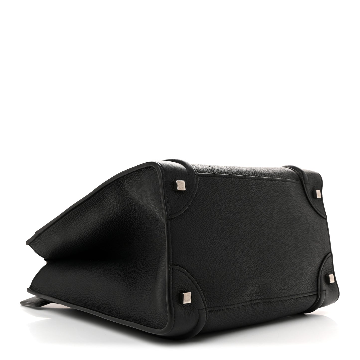 Drummed Calfskin Mini Luggage Black