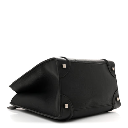 Celine Drummed Calfskin Mini Luggage Black 4 of 14