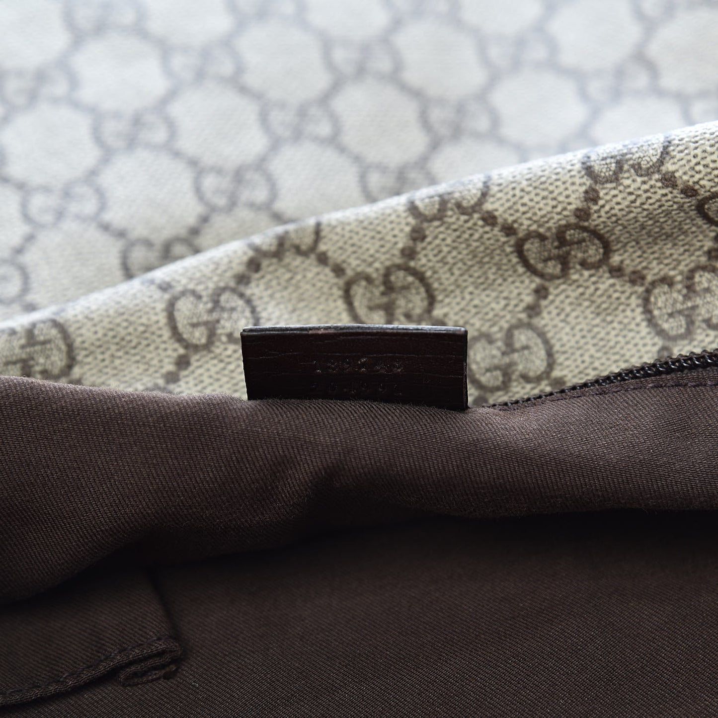 GG Plus Monogram Large Flap Messenger Bag Beige Dark Brown