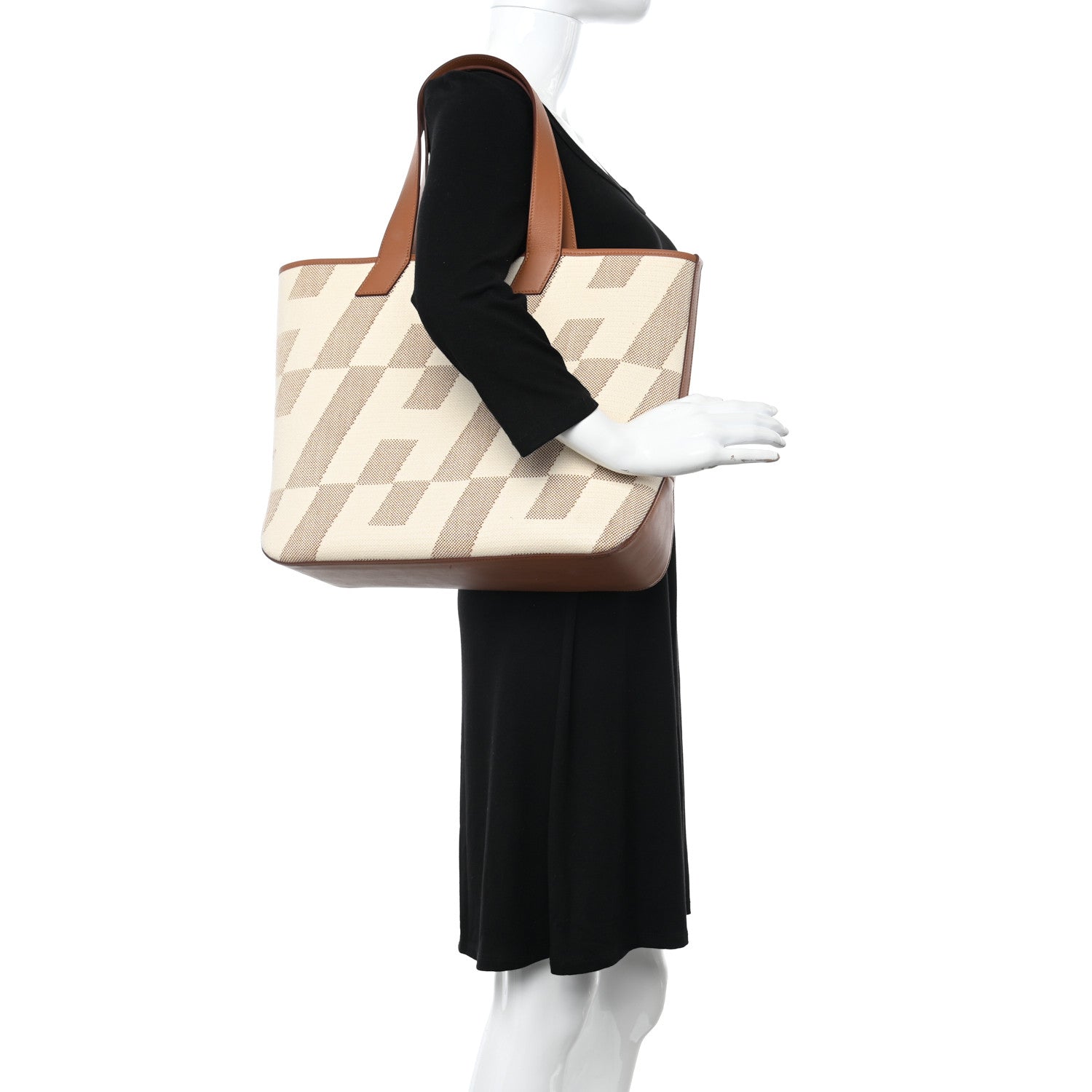 Hermes Swift H Canvas Cabas H En Biais 40 Ecru Naturel Gold 2 of 11
