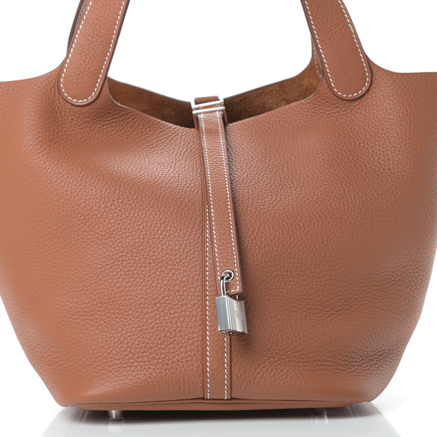 Hermes Taurillon Clemence Picotin Lock 22 MM Gold 8 of 11