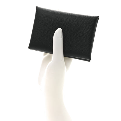 Hermes Epsom Calvi Duo Card Case Black 2 of 7